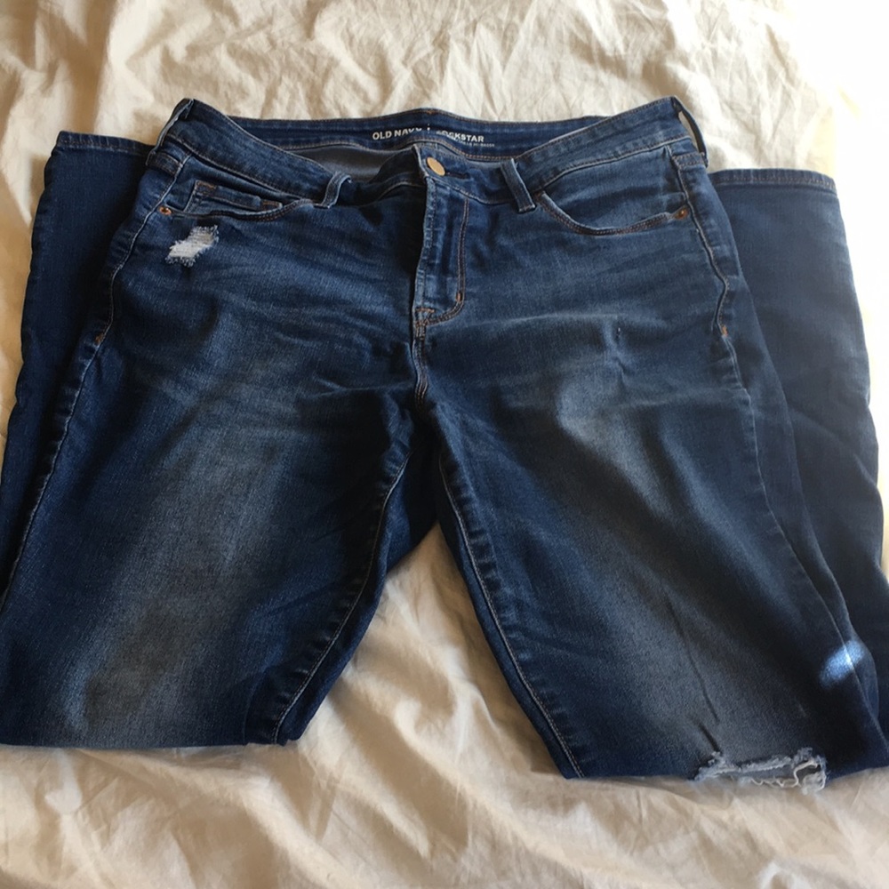Old navy midrise rockstar distressed jeans
